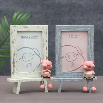 

Nordic Wind Cartoon Prime Pig Photo Frame Hanging Foot Booth Student Decorative Crafts Photo Frame Shooting Props