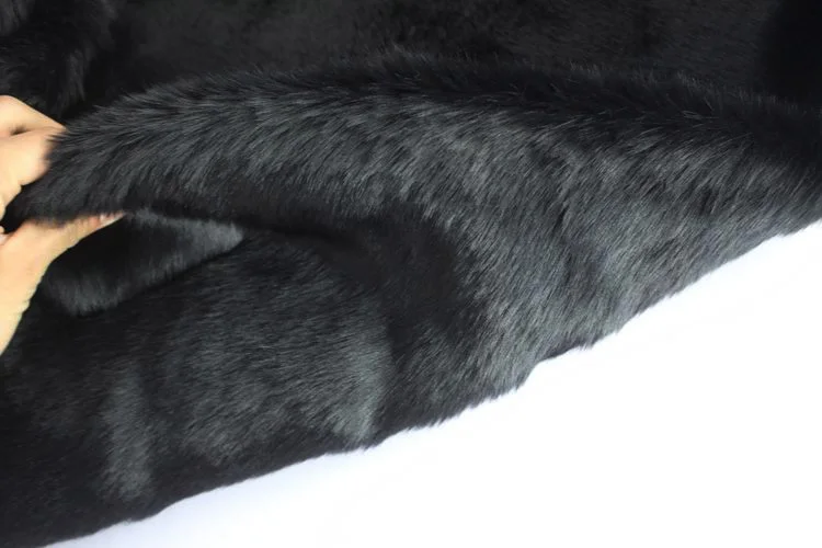 Черный мохнатый искусственный мех ткань(мех с длинным ворсом) 3" x 60" фотография фонов обивка мех продается во дворе