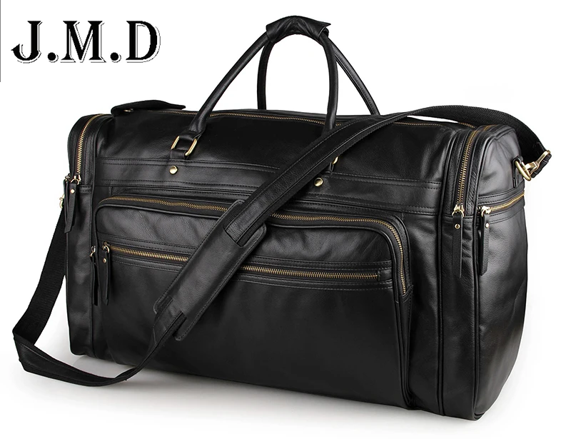 

High-capacity genuine leather travel bag fashion casual handbags shoulder bag Men's Duffle Travel Bags