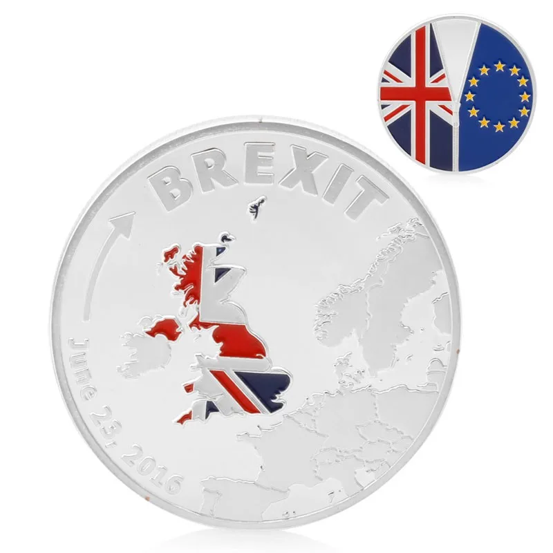 Монеты Brexit памятная монета покрытая золотом слайвери коллекция монет физический подарок#20/12