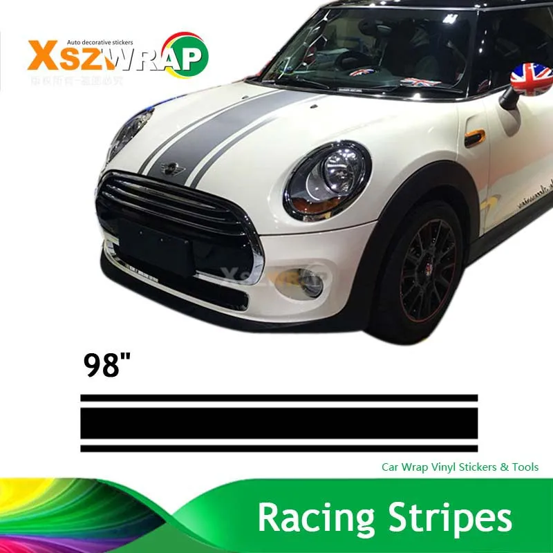 Для Mini Cooper S Clubman 5 дверей R55 2008 2015 Аксессуары капот + багажник 3 полосатые