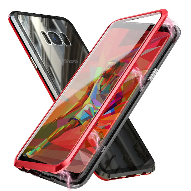 Магнитный чехол для Samsung Galaxy S10 S10e Plus 5G S8 S9 Note 8 9 Защита экрана закаленное стекло A60