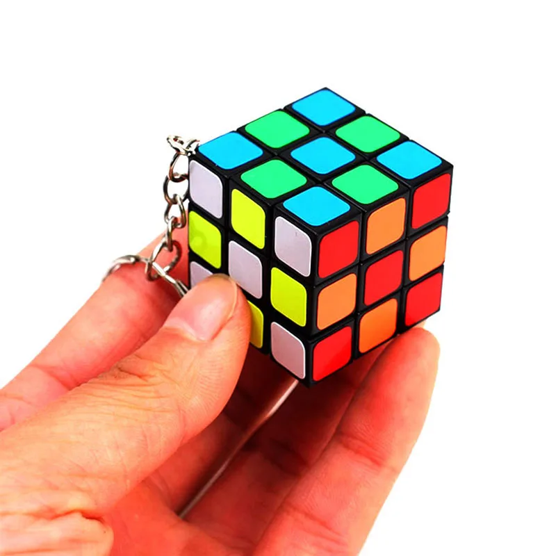 

1pc /3*3*3Cube Children's creative Mini Magic Cube pendant key chain Creative Small Gifts Fidget Pendant toys