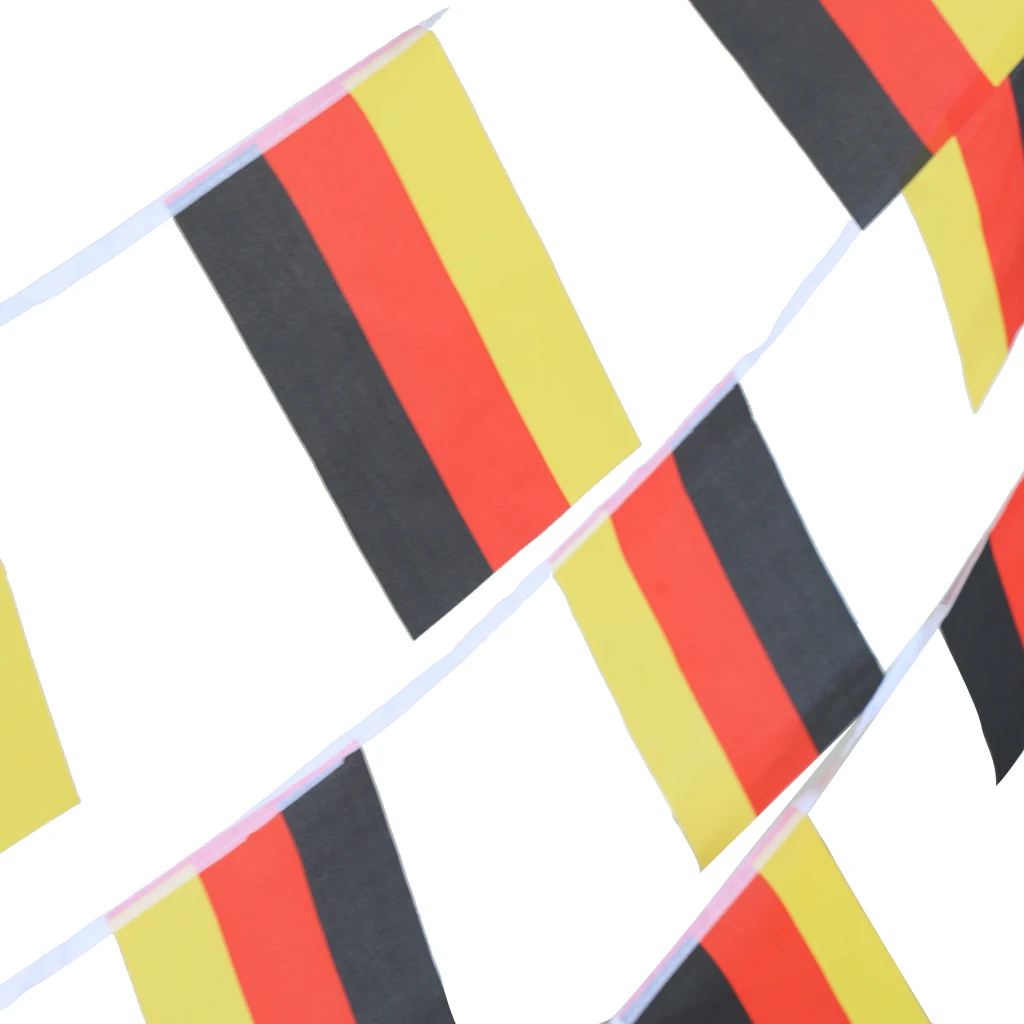 

10m German Flag String Bunting Banner Garland Outdoor Garden Decor Pack of 30Pcs