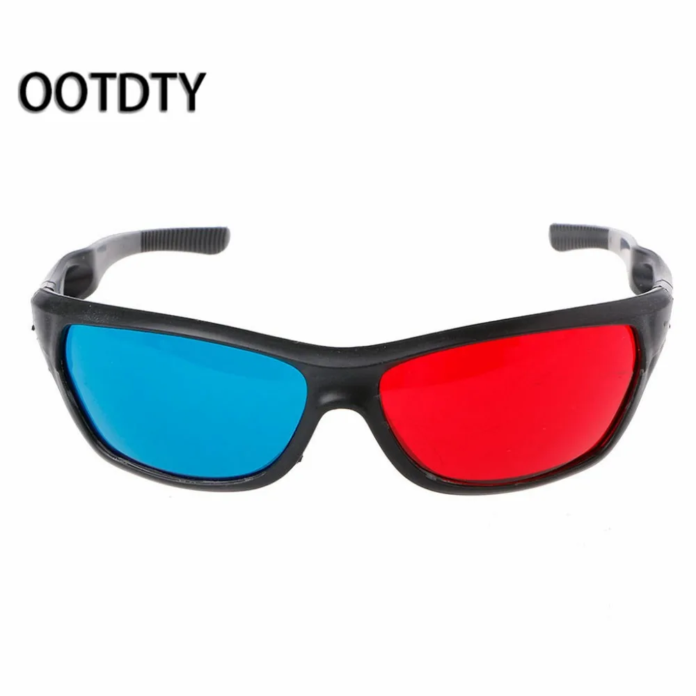 Universal White Frame Red Blue Anaglyph 3D Glasses For Movie Game DVD Video TV