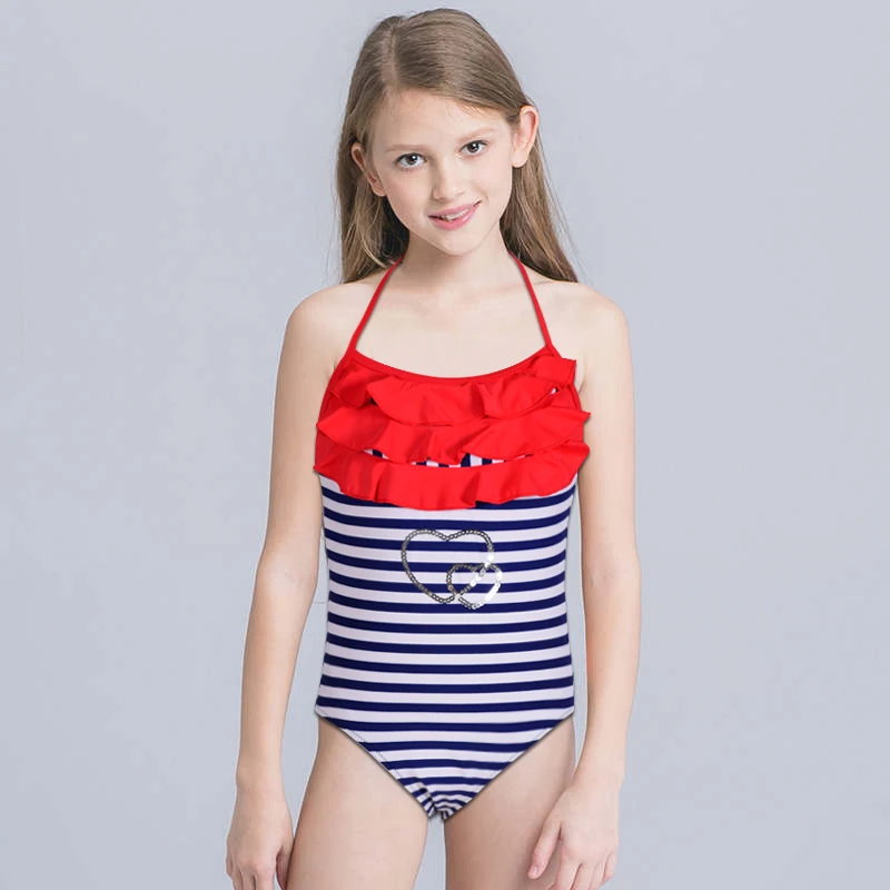 

new girls Children One piece Swimwear Bathing Swimsuit Drop