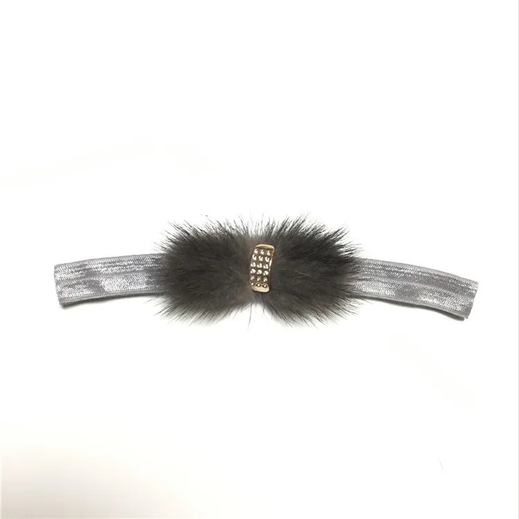 Милое меховое оголовье marten hairband аксессуары для волос Элегантные меховые банты оголовье для фотосъемки