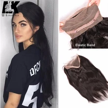 360 Lace Frontal Closure Brazilian Virgin Unprocessed Hair Straight Lace Pre Plucked 360 Lace Frontal Closure With Baby Hair