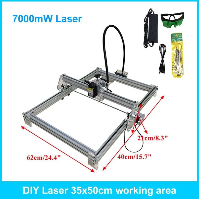 7000mw metal engraving machine DIY laser machine laser engraving machine 10w metal CNC laser engraver Engraving area 35*50cm