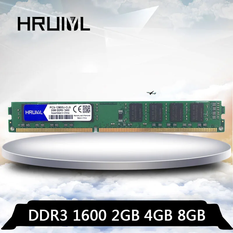 Оперативная память HRUIYL DDR3 1600 МГц 2 ГБ 4 8 для настольного компьютера PC3 12800 2G 4G 8G RAM 1 5