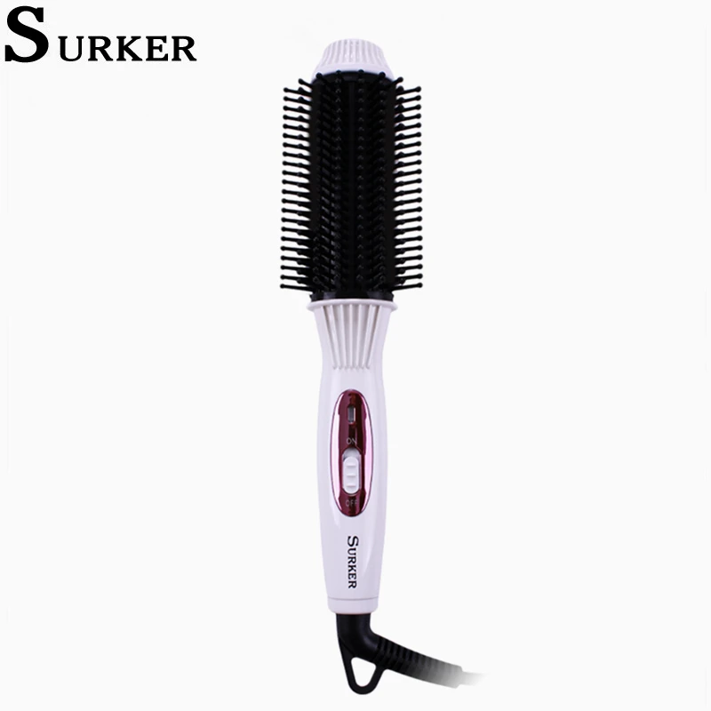 Surker 2 в 1 Многофункциональные бигуди для волос вращающаяся щетка для завивки горячего воздуха щипцы для завивки вращающиеся ролики гребень для укладки щипцы для завивки волос