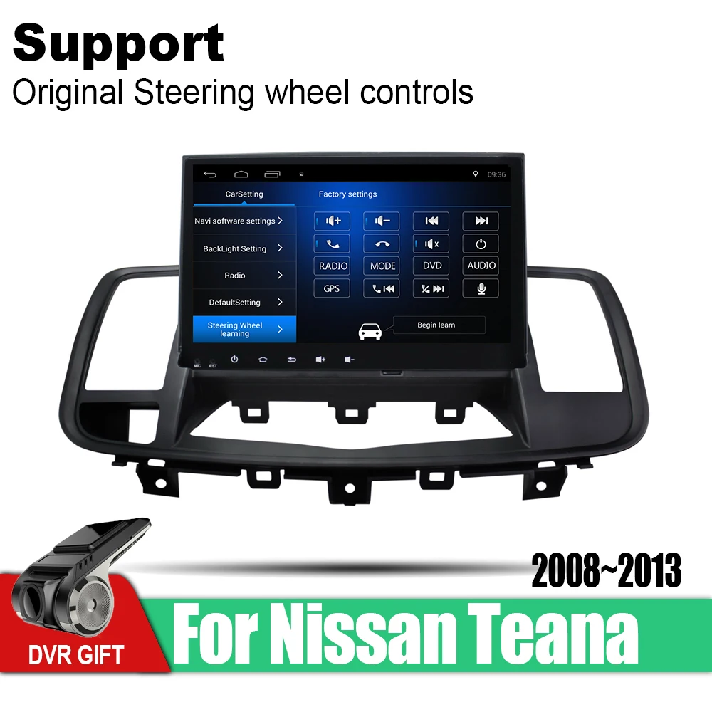 Top ZaiXi Android Car 2 din multimedia GPS Navigation For Nissan Teana 2008~2013 vedio stereo Radio audio wifi video map video 2