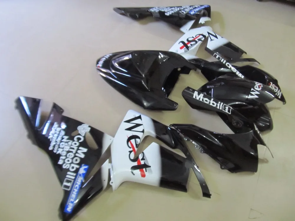 

ABS Fairing Kit for KAWASAKI Ninja ZX10R 04 05 ZX 10R 2004 2005 zx10r 04 05 Top white black Motorcycle Fairings set+7gifts KA05