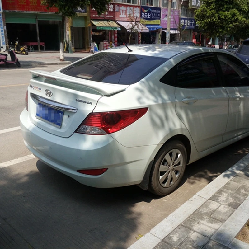 Спойлер для Hyundai Verna accent спойлер из АБС материала заднего крыла автомобиля задний
