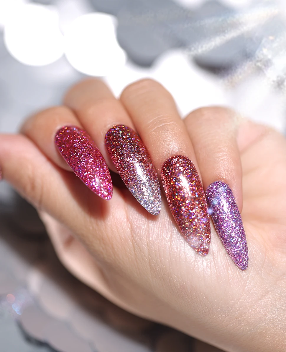 Azure Beauty Glitter Led Gel Polish Sparkly Sequins UV Nail Gel Varnish Soak Off Enamel Semi Permanent Led Gel Lacquer