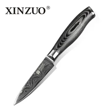 NUEVO 3.5 “pulgadas cuchillo de fruta cuchillos de cocina de acero VG10 Damasco cuchillo cuchillo de cocina parer k133 cuchillo mango de madera ENVÍO GRATIS