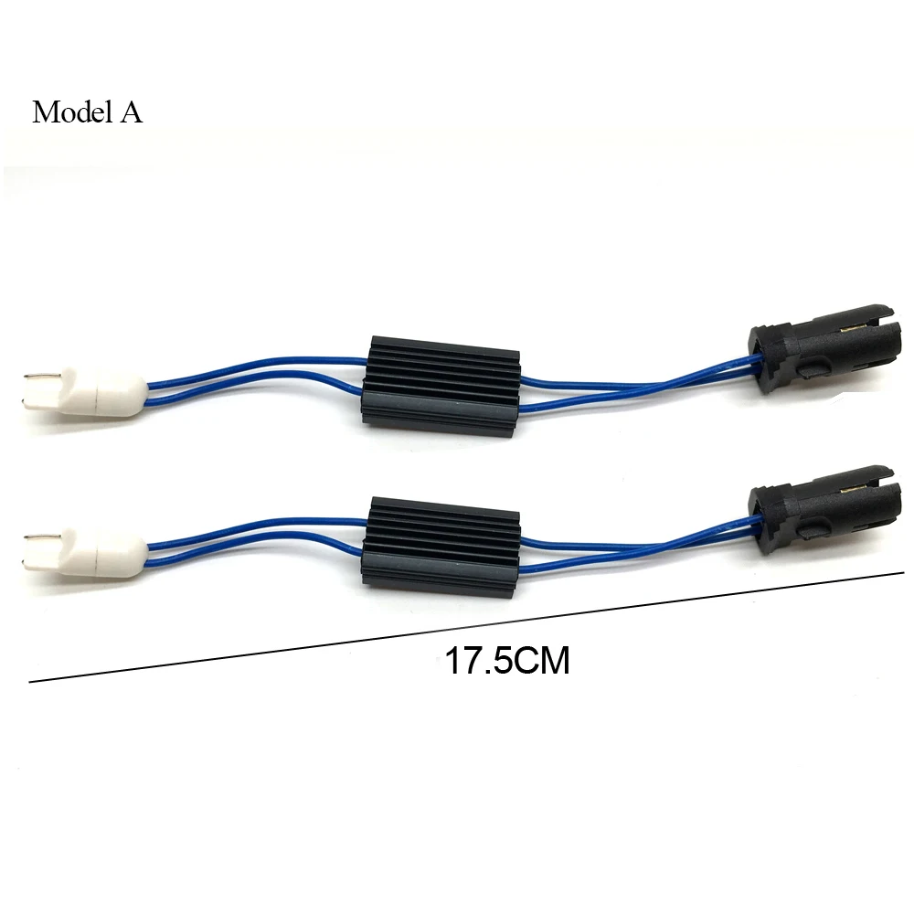 SUKIOTO 1 Pair Soft Hard W5W T10 canbus Load Resistor canbus canceller for led lights t10 purple 168 194 led decoder socket plug