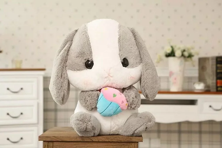 Симпатичные Holland Lop bunny мини Lop кролик герои мультфильмов Мягкие плюшевые игрушки Кукла рождественские подарки косплэй дети 45 см большой