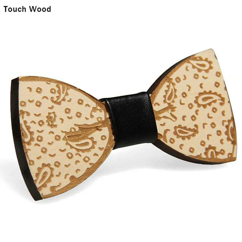 

Wooden bow tie / lobster pattern bow 4.6X9.6CM