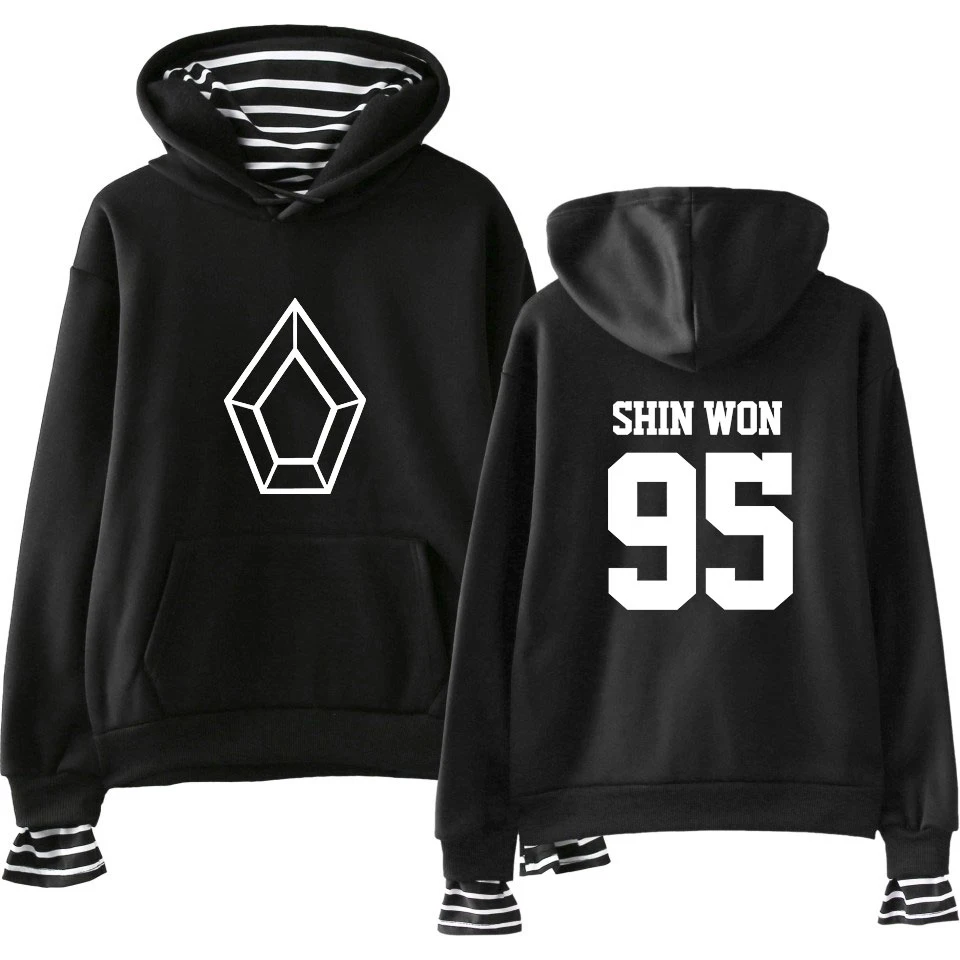 

Pentagon 2D New Clothes 2018 Stranger things 3 fake Two Pieces Hoodies Sweatshirts Women sweatshirt Kpop fashion sala Style