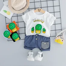 Baby Boy Summer Clothes Set Cartoon Cactus Pattern T-shirt & Shorts 2 Pieces Newborn Outfit Fashion Cotton Casual Boys Tracksuit Baby Boy Summer Clothes Set Cartoon Cactus Pattern T-shirt & Shorts 2 Pieces Newborn Outfit Fashion Cotton Casual Boys Tracksuit