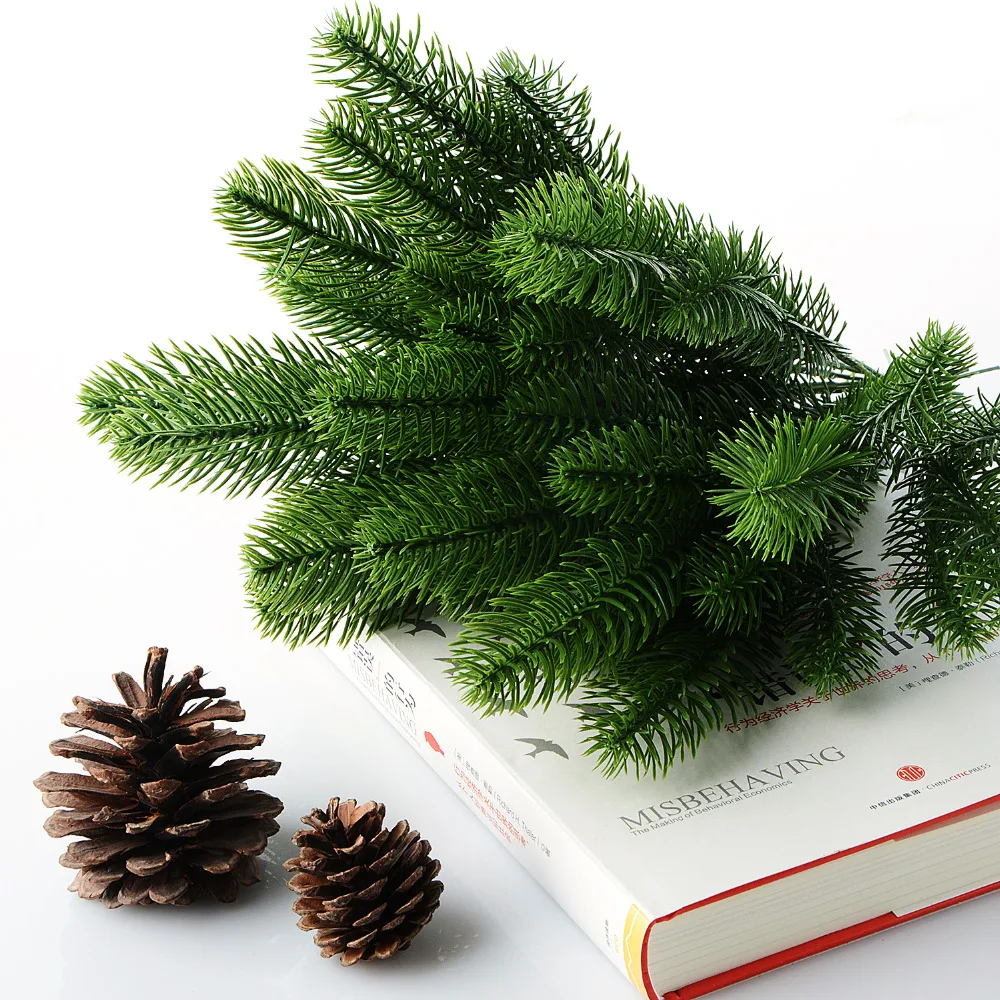 

Artificial Fake Green Plants 10Pcs Pine Branches Christmas Tree For Christmas Party Decorations Tree Ornaments