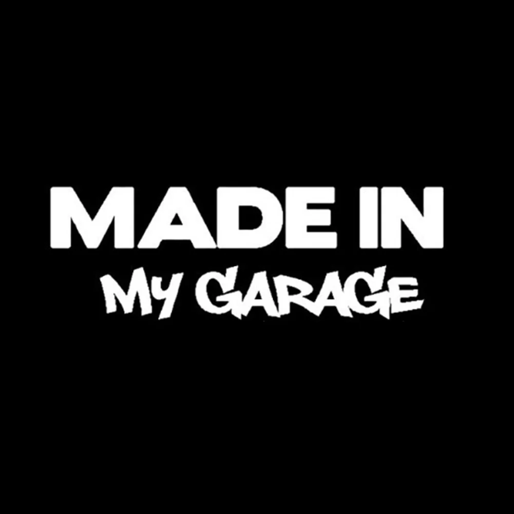 

MADE IN MY GARAGE Car Windshield Sticker Car Decal Reflective Stickers NEW