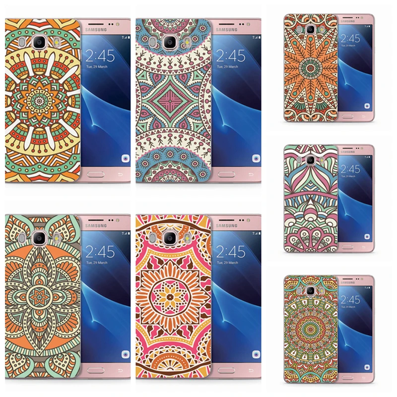 Мягкий прозрачный ТПУ чехол Мандала для телефона Samsung Galaxy A3 A5 2016 2017 A320F A510 A520F Note 8