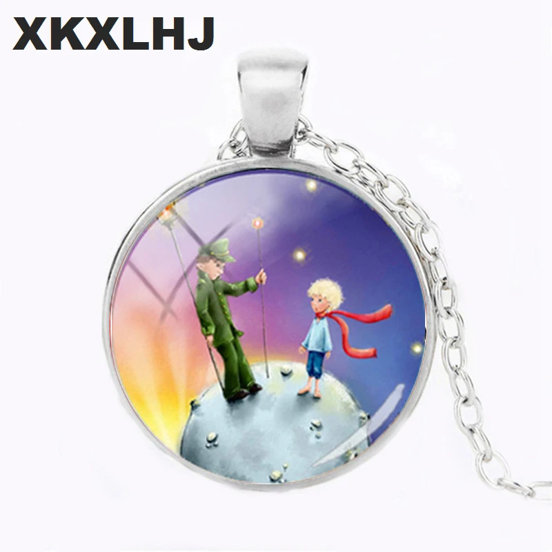 

XKXLHJ 2018 Fashion Netflix Adapted Glass Necklace Course Glass Convex Round Pendant Sweater Chain Women's Clothing