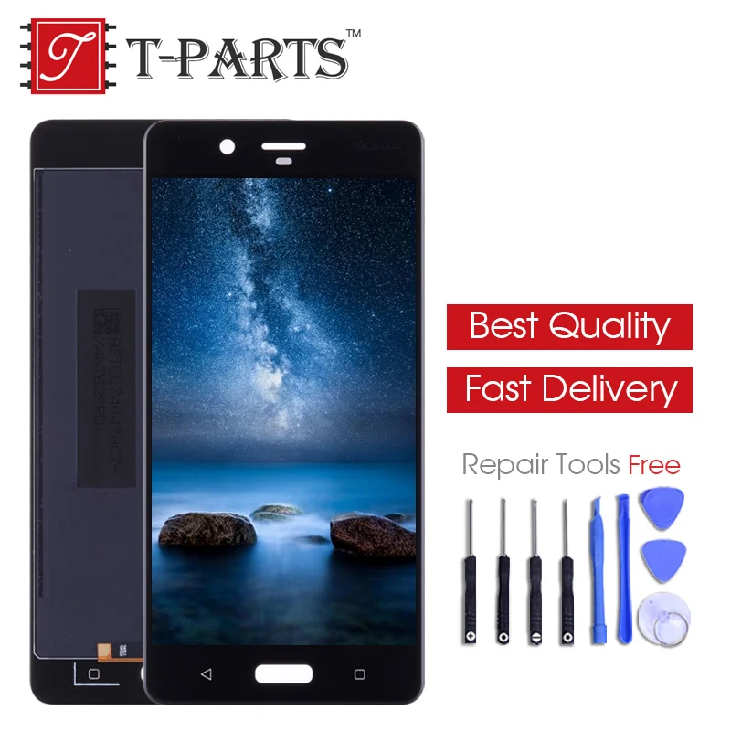 T-PARTS Original 5.3&quot 1440x2560 Display For NOKIA 8 LCD Touch Screen Digitizer Assembly Replacement | Мобильные телефоны и