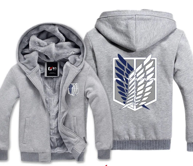 Толстовка бархатная с капюшоном и принтом атака на Титанов|attack on titan jacket|attack onattack |