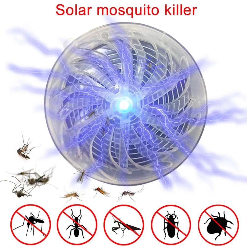 

Solar Powered Buzz UV Lamp Light Fly Insect Bug Electric Shock Wireless Mosquito Killer HVR88