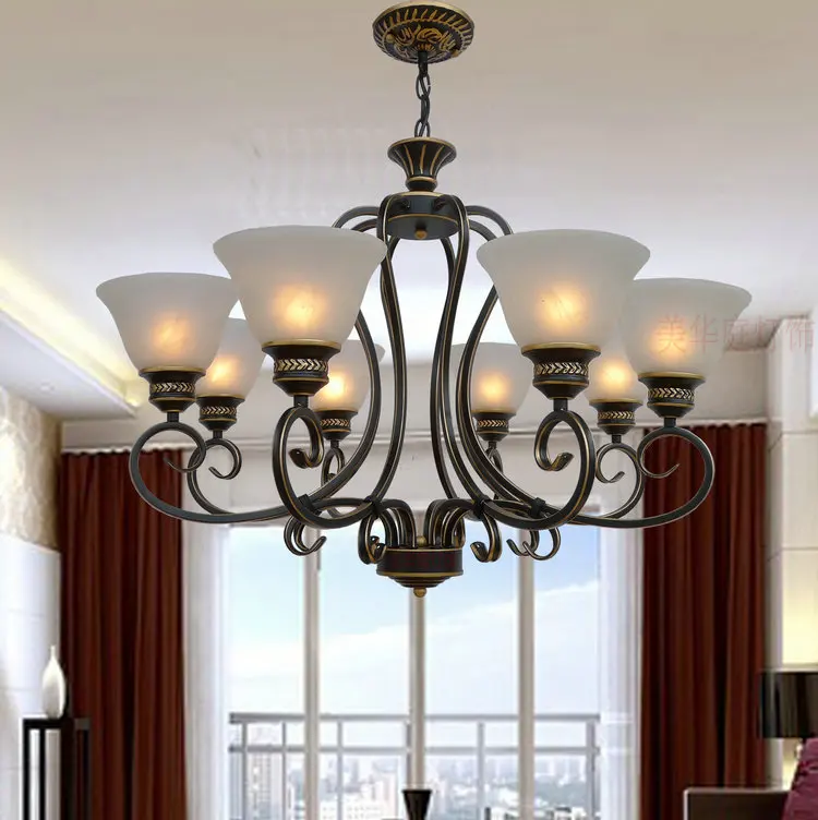 Multiple Chandelier Garden Restaurant clearance sale light the bedroom living room Iron lights