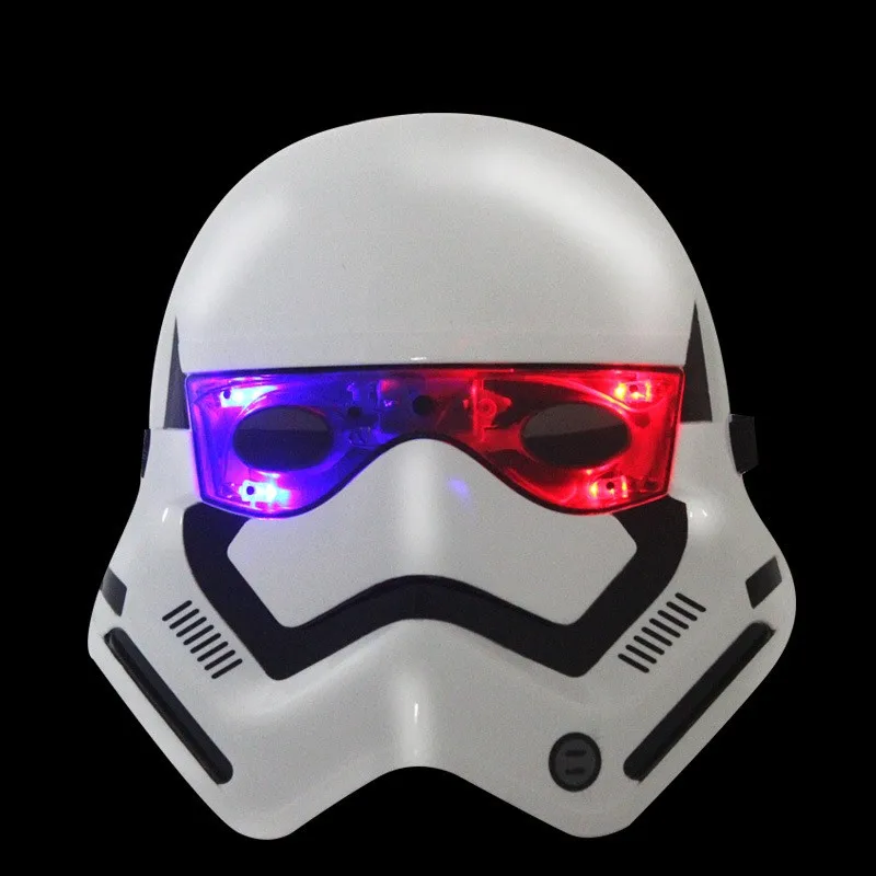 Звезда на Хэллоуин войны маска светодиодный светильник шлем Империя клон белый солдат светящаяся маска PV Дарт Вейдер рождественские черные маски
