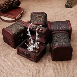 Винтажное ювелирное Жемчужное ожерелье браслет держатель для хранения замок деревянный чехол подарочная коробка