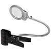 2.5x 5x New Lighted Magnifier Clip-on Table Top Desk LED Lamp Reading Large Lens Magnifying Glass with Clamp ► Photo 3/6