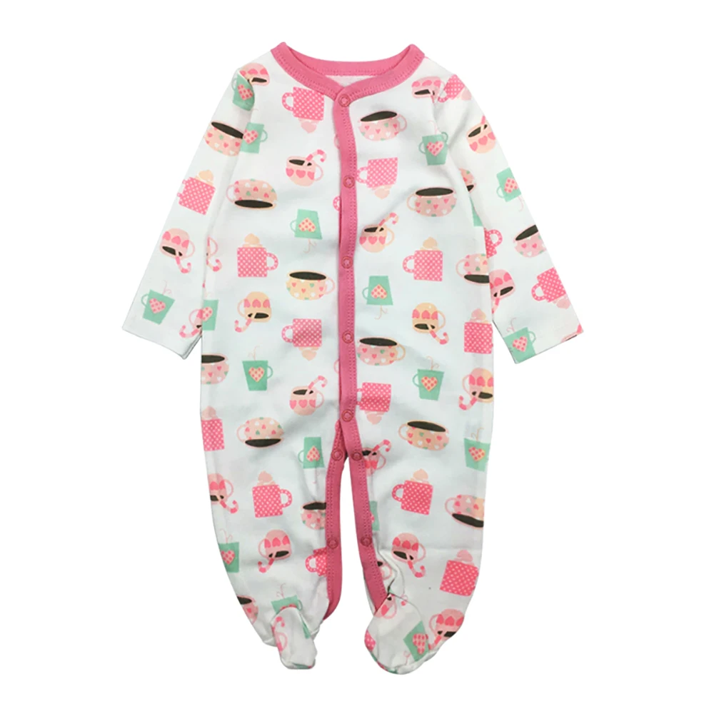 Winter Soft and Comfortable Baby Clothes 100% cotton Black Stripped Baby Sleepwear Climb Clothing Footies