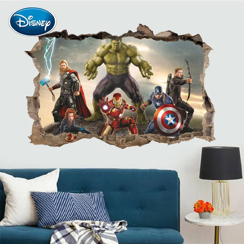 

Disney 3d stickers three-dimensional US captain Green Giant broke the wall and into the paper stickers