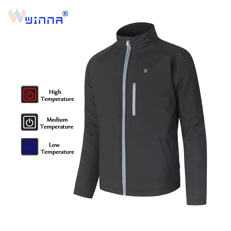 

power heated Jacket Men 2-Layer Winter Windproof Waterproof Thermal Skiing mountain camping size M-XXL FREE SHIPPING