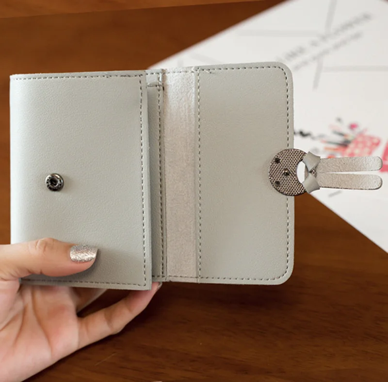 Women Short Wallet PU Leather Mini Female Money Purse New Fashion Foldable Credit Card Holder Lady Coin Bags Girl Wallets WT0121 (8)