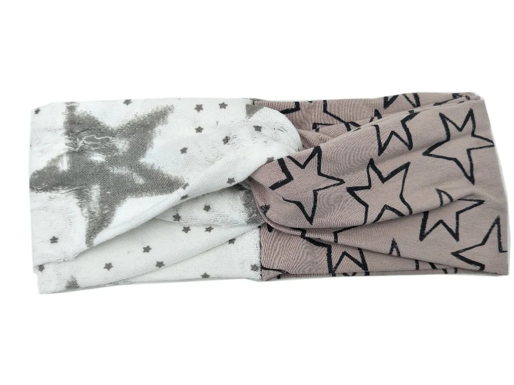 

T175387 fashion winter and autumn print patchwork turban headband