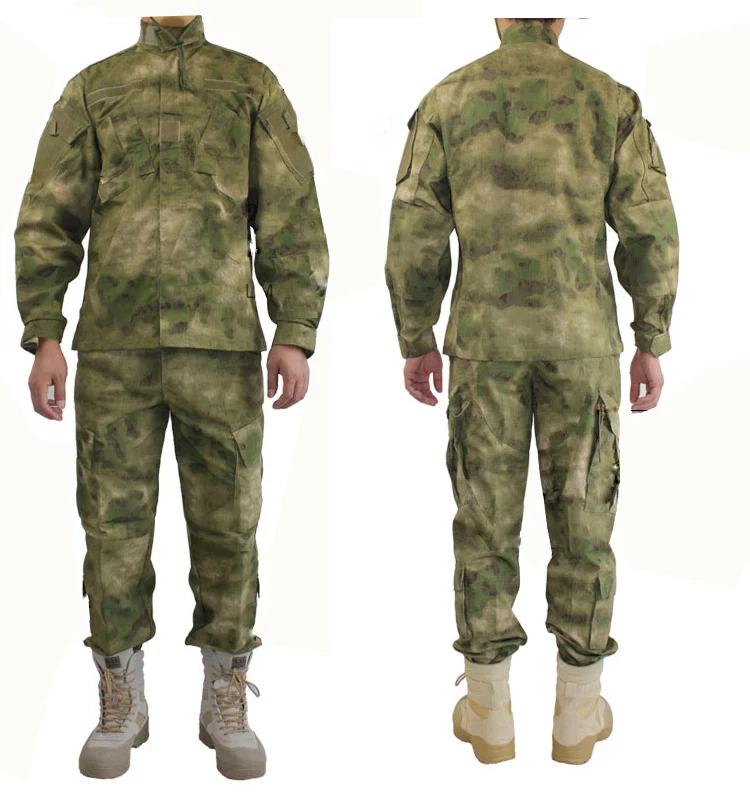

New Arrival Ripstop A-TACS FG Tactical Camouflage Suit Airsoft Paintball Hunting Suit Tactical Clothing Ghillie Suit Cotton
