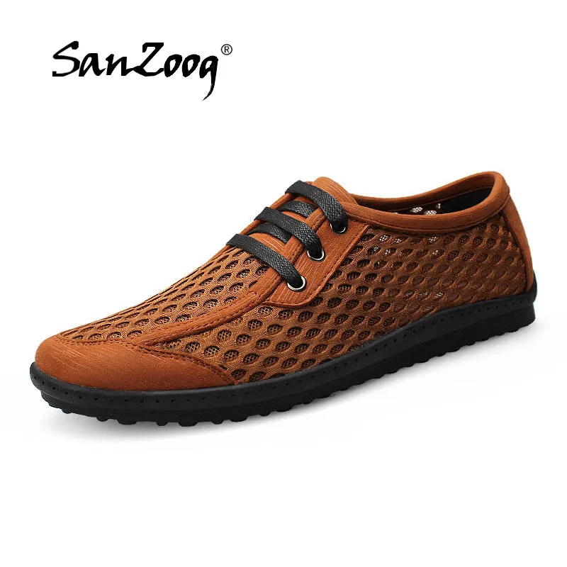

Hot Sale Casual Men Shoes Breathable Lace Up Shoe Hombre Big Size 37-46 Brand Men's Flats Cool Mesh Designer Mens Footwear