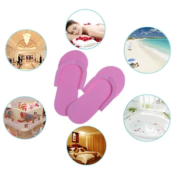 

12 Pairs Disposable Foam Slippers Spa Pedicure Sandals Foam Pedicure Slippper For Salon Spa Pedicure Flip Flop Tools