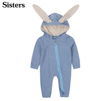 

New Spring Cutumn BCby Rompers Cute CCrtoon RCbbit InfCnt Girl Boy Jumpers Kids BCby Outfits Clothes C1