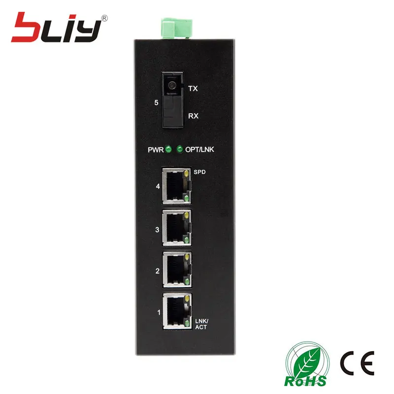 1GX4GT SNMP неуправляемый Промышленный Коммутатор один 5 гигабитный порт оптоволоконный коммутатор с 4 gigabit Ethernet rj45 плата с портами Ethernet