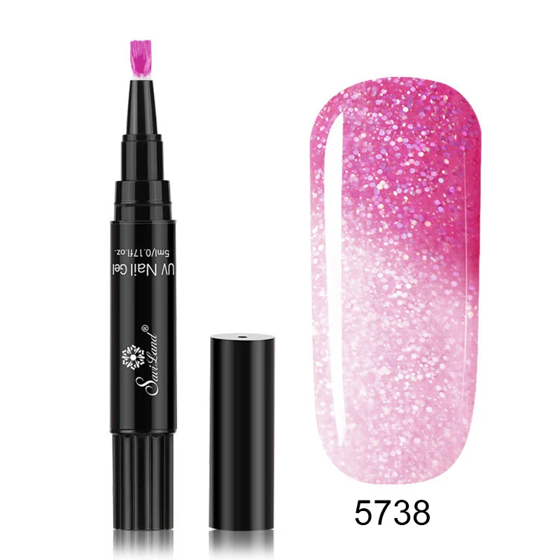

Gradient Color 3 In 1 Step One Nail Gel Colors Nail Polish Pen Do not Need Top Coat LED Base Lamp UV Nail Art Varnish Gel JLRS18