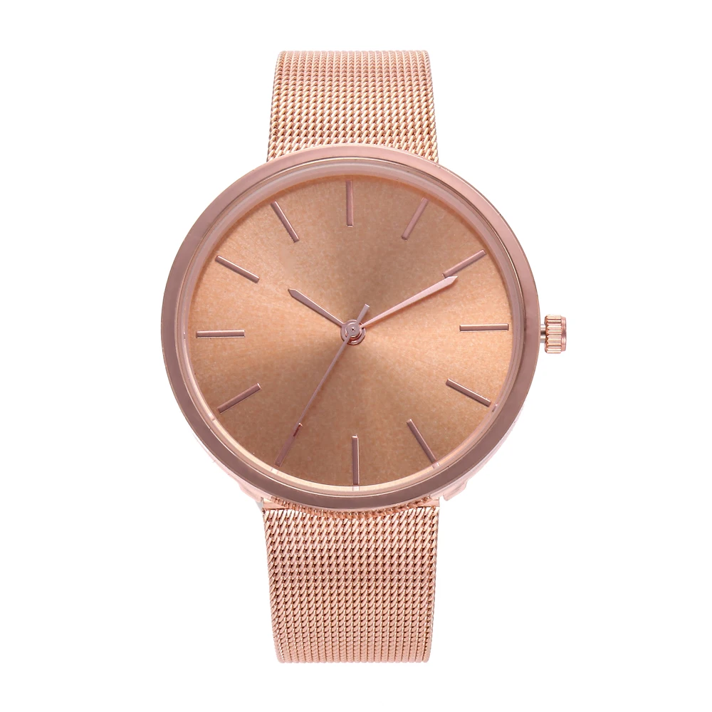 

High quality Brand women Watches Fashion and generosity Steel mesh Watch Rose Gold Stainless Steer Ladies Watch Montre Femme