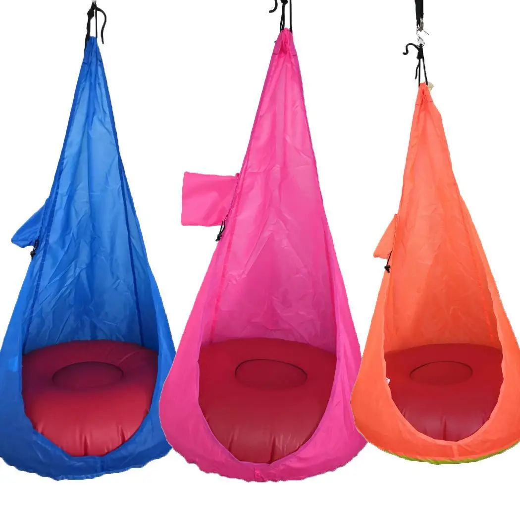 

Home Child Hammock Chair Kids Swing Pod Chair(Without Cushion) Portable Outdoor Indoor Garden Travel Hanging Swing Seat Hot 2019