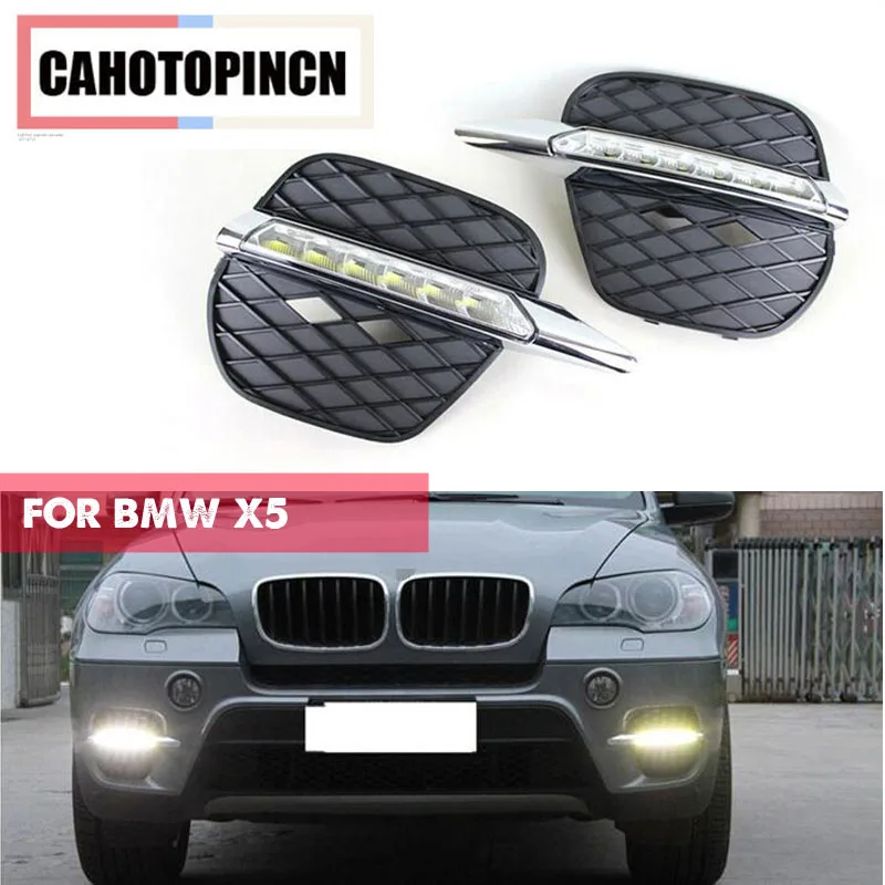 For BMW X5 E70 2011 2012 LED DRL Daytime Running Lights Daylight